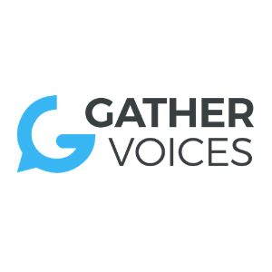 Gather Voices logo, Text: Gather Voices